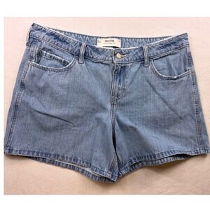 Hollister Low Rise Baggy Denim Shorts Womens Size 14 W32 Waist 36" Y2K